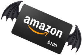 Amazon $100 gift card with bat wings